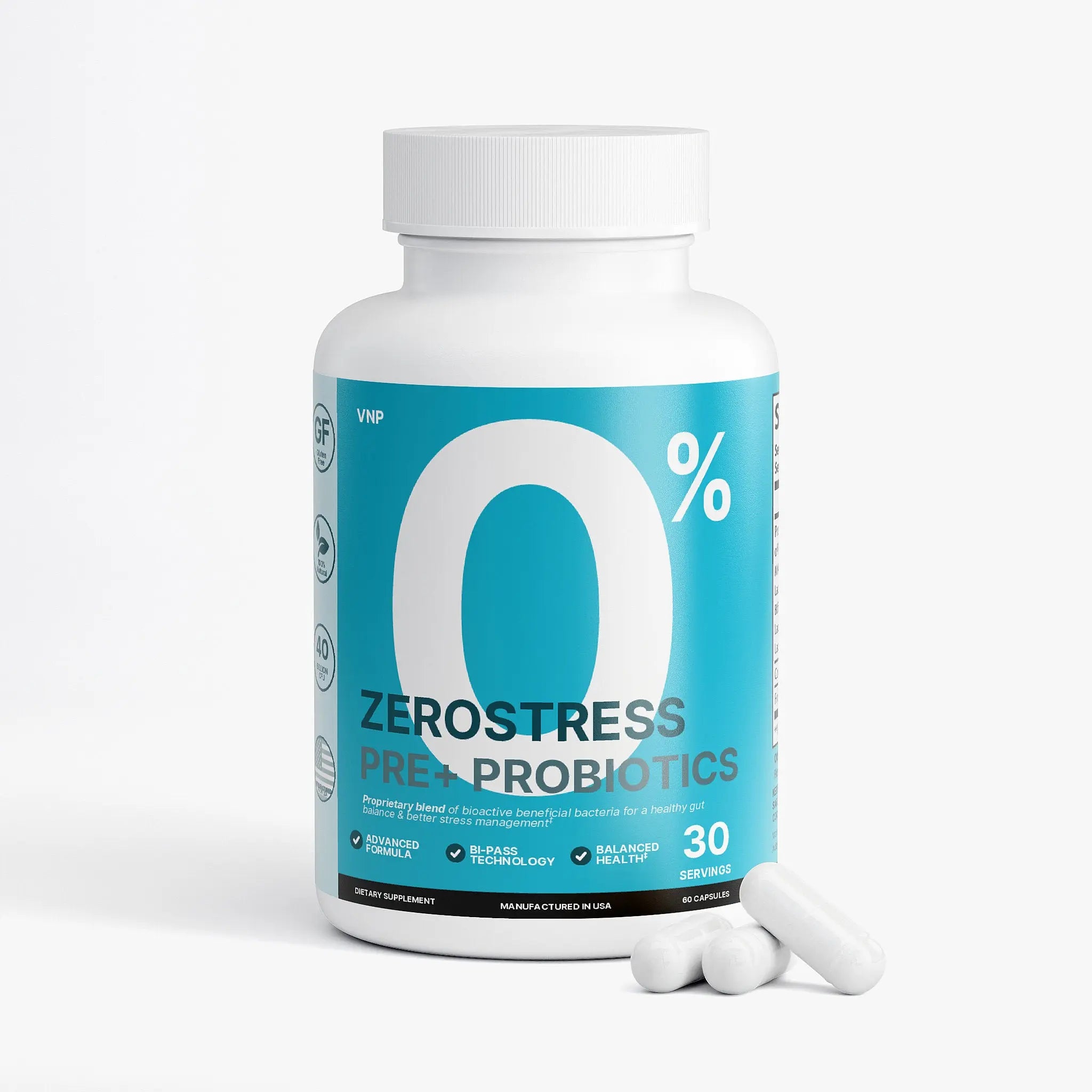 ZeroStress Pre+ Probiotics Vantelle