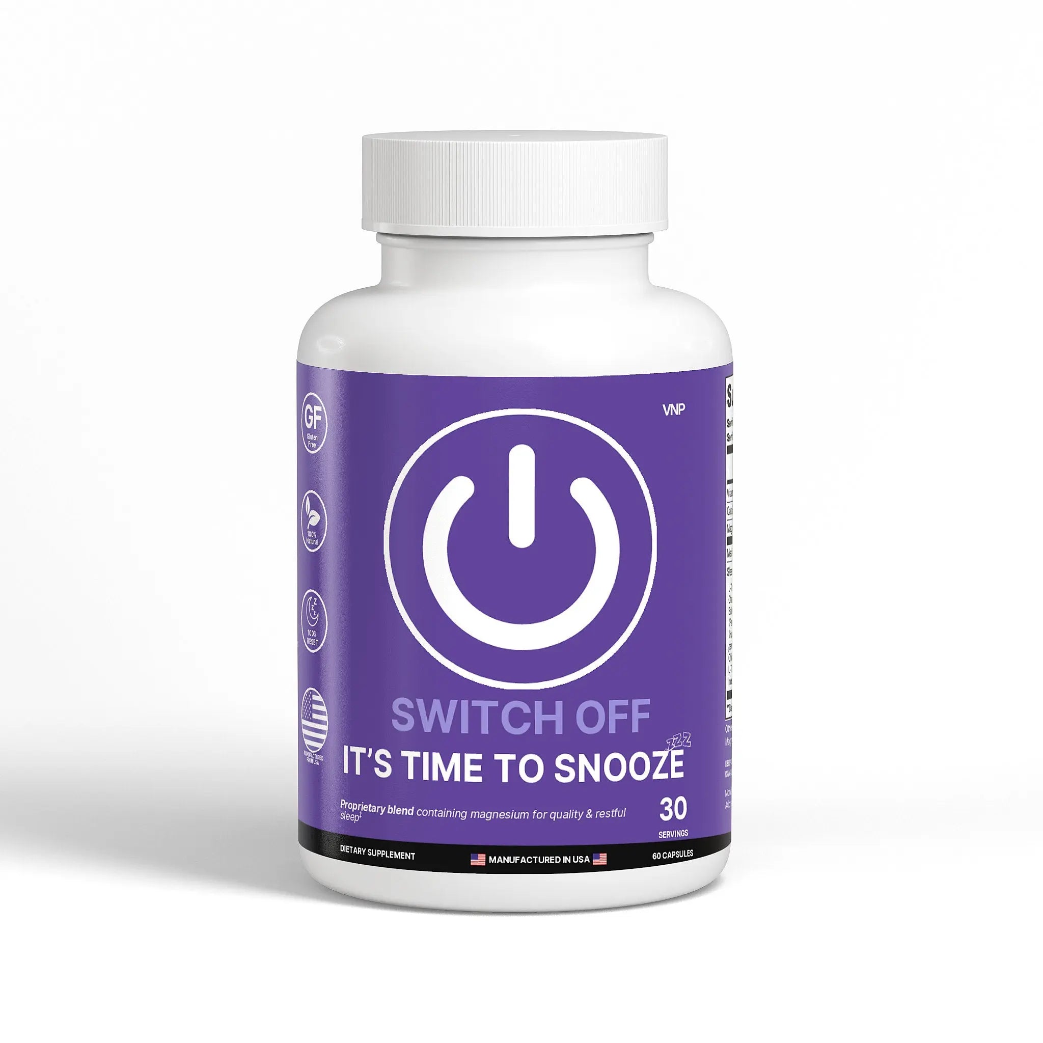 It's Time To SNOOZE with Magnesium - 30 Servings Vantelle