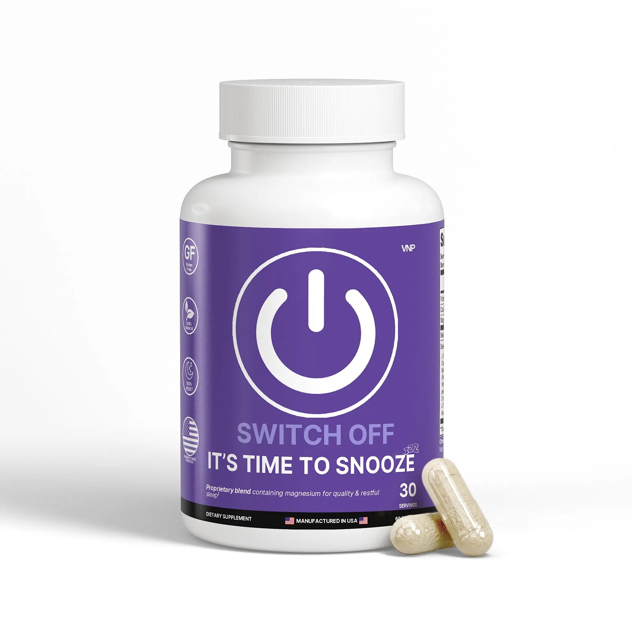It's Time To SNOOZE with Magnesium - 30 Servings Vantelle